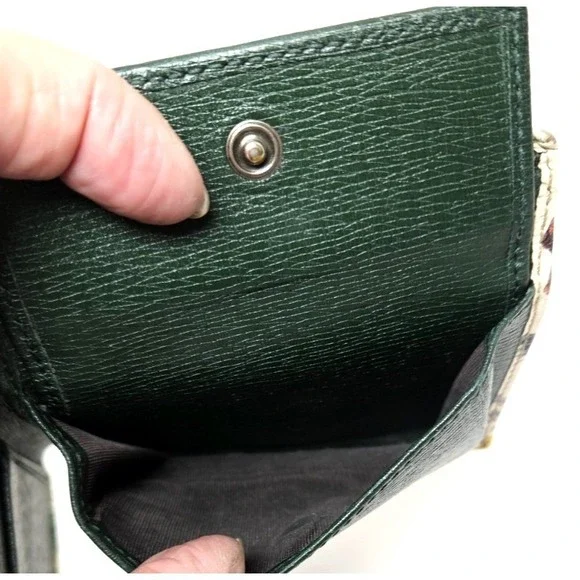 GUCCI Flora Infinity Bifold Wallet White Calfskin Multi Floral 04848 Authentic - Picture 10 of 12